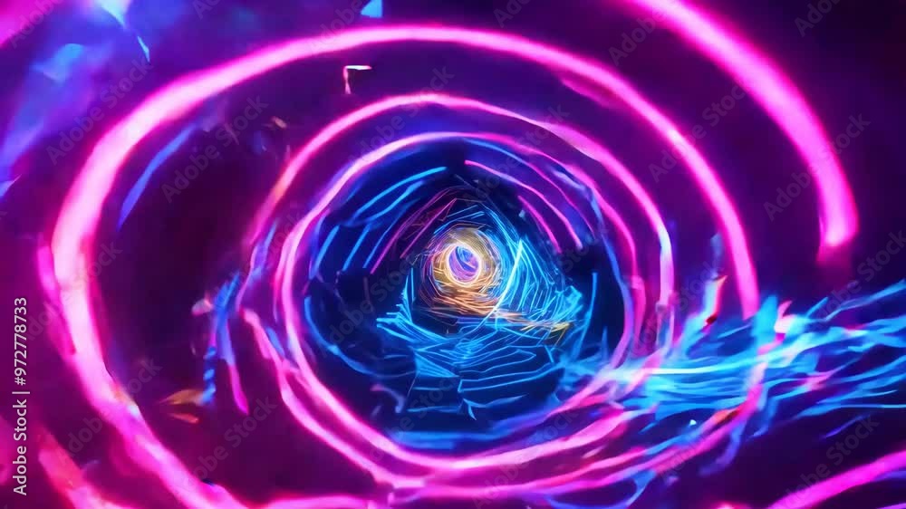 Neon Hyperspeed Tunnel Through Cyberspace Neon Hyperspeed Tunnel Through Cyberspace