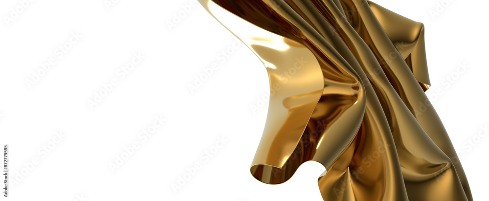 Obraz premium Golden waves of luxury gold texture abstract design art luxury glamour