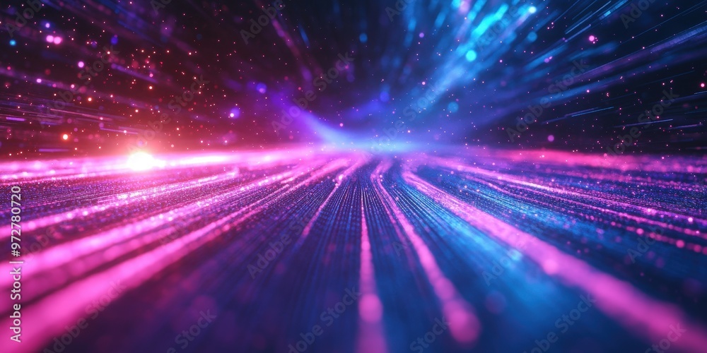 Vibrant Sound Waves and Colorful Particles Vibrant Sound Waves and Colorful Particles