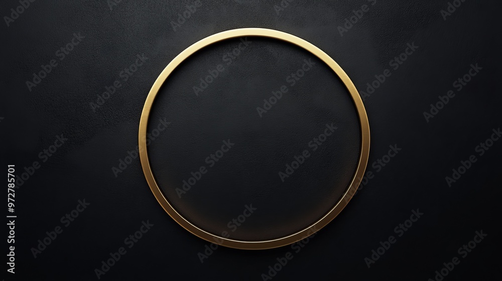 A simple yet elegant gold circle on a matte black background, symbolizing luxury and sophistication. A simple yet elegant gold circle on a matte black background, symbolizing luxury and sophistication.