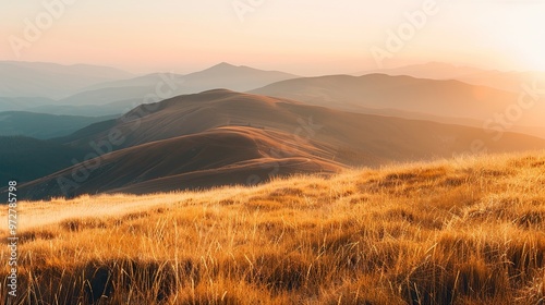 Mountain_landscape_at_sunset_