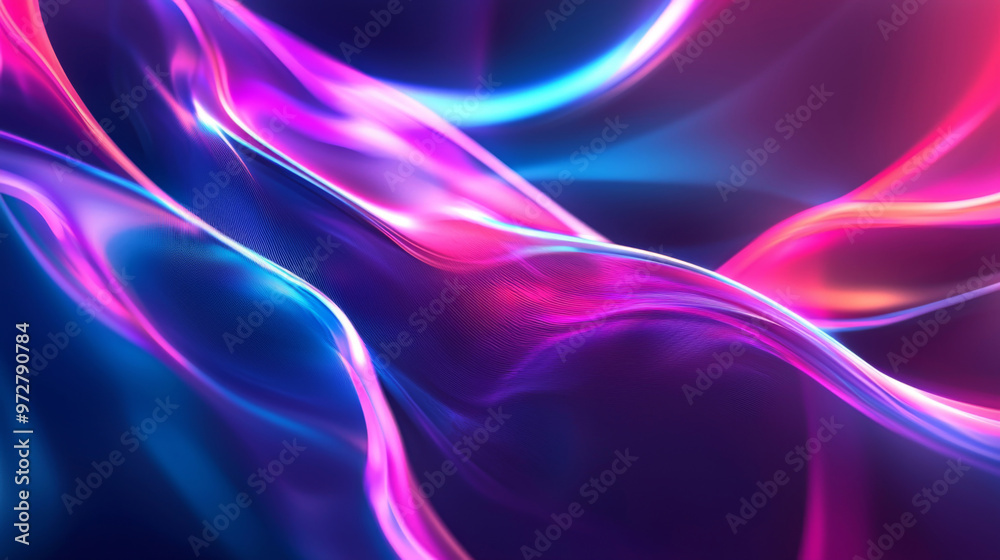 A colorful, abstract image with a purple and blue background and a pink A colorful, abstract image with a purple and blue background and a pink