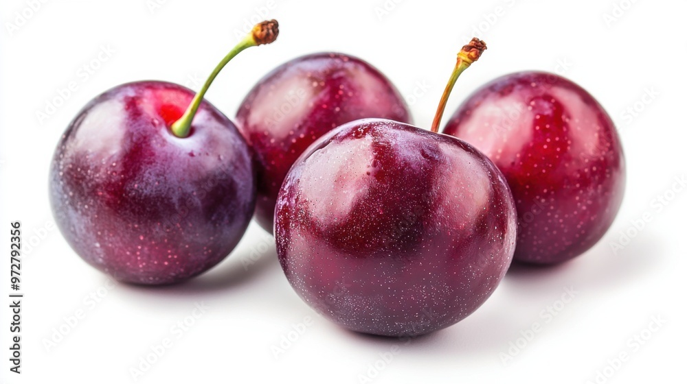 Plums plum prunes fruit isolated on white background Plums plum prunes fruit isolated on white background