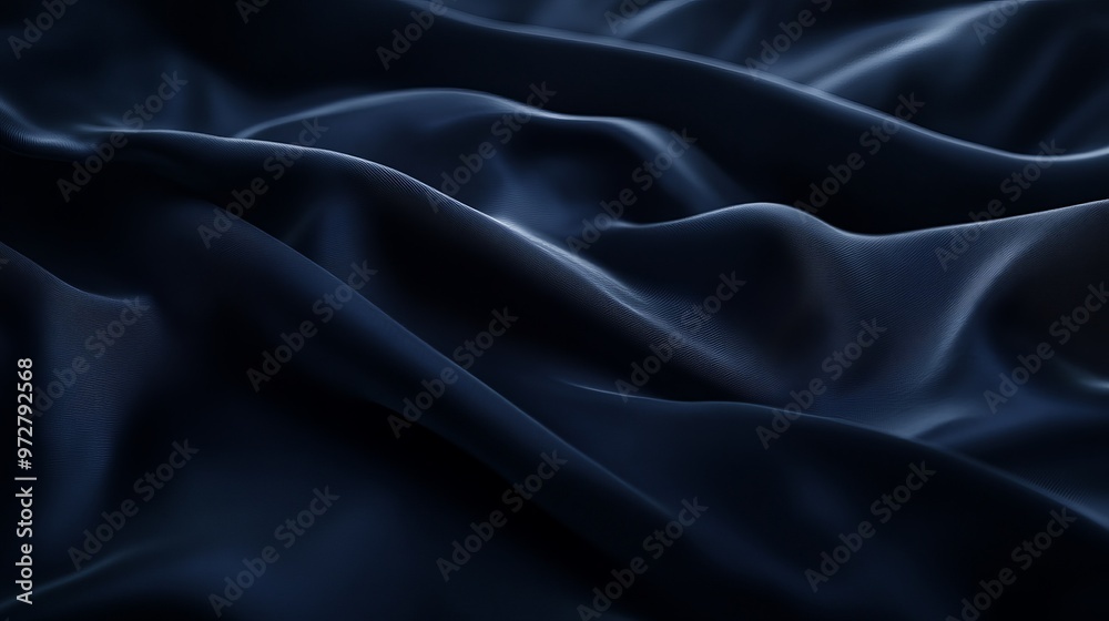 Fototapeta premium Midnight gradient blending deep indigo into soft black, with a smooth, velvety texture that captures the quiet elegance of nighttime, 4K hyperrealistic photo.
