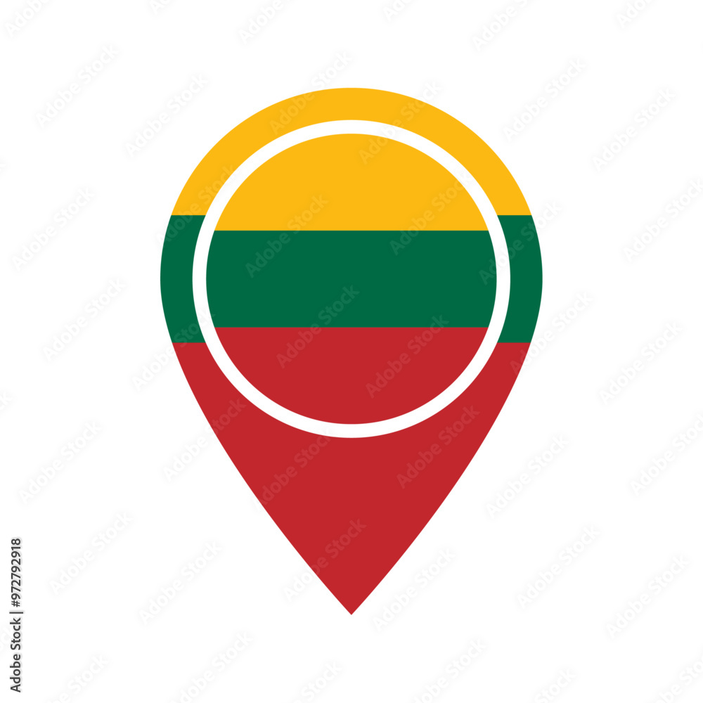 Lithuania flag location icon Lithuania flag location icon