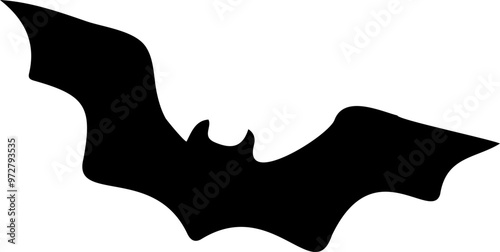 Minimalist bat silhouette design for icon