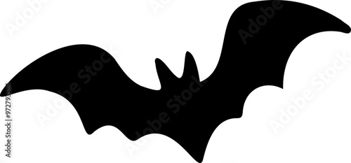 Minimalist bat silhouette design for icon