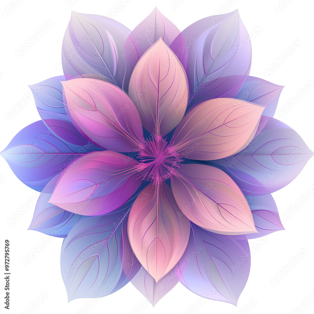 Fototapeta premium Variety of Top View Flat Flowers Isolated