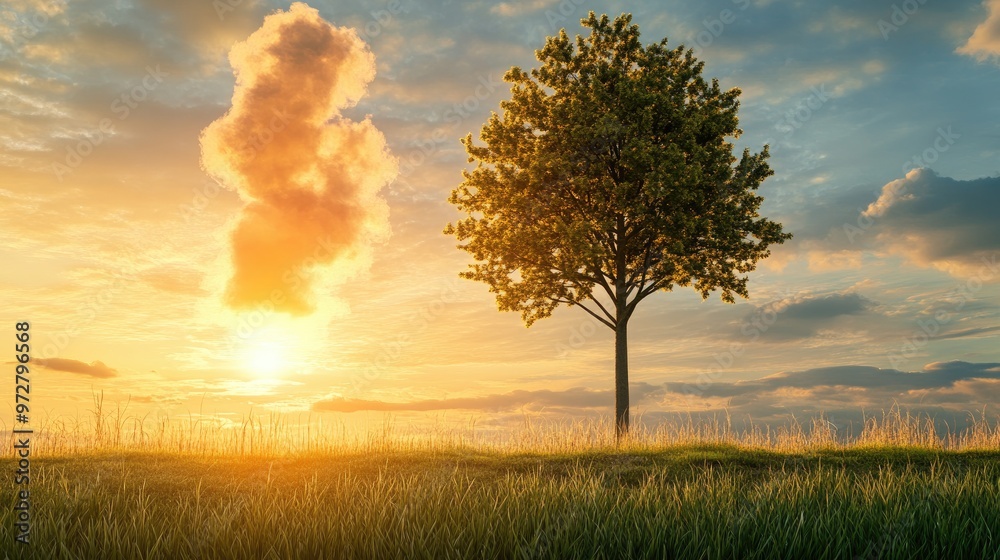 Obraz premium Carbon neutrality strategies for emissions reduction and corporate responsibility