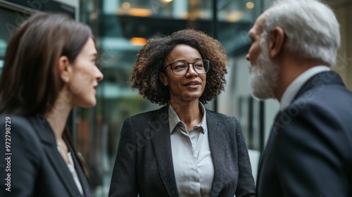 Business People Meeting Conversation Discussion Corporate Office