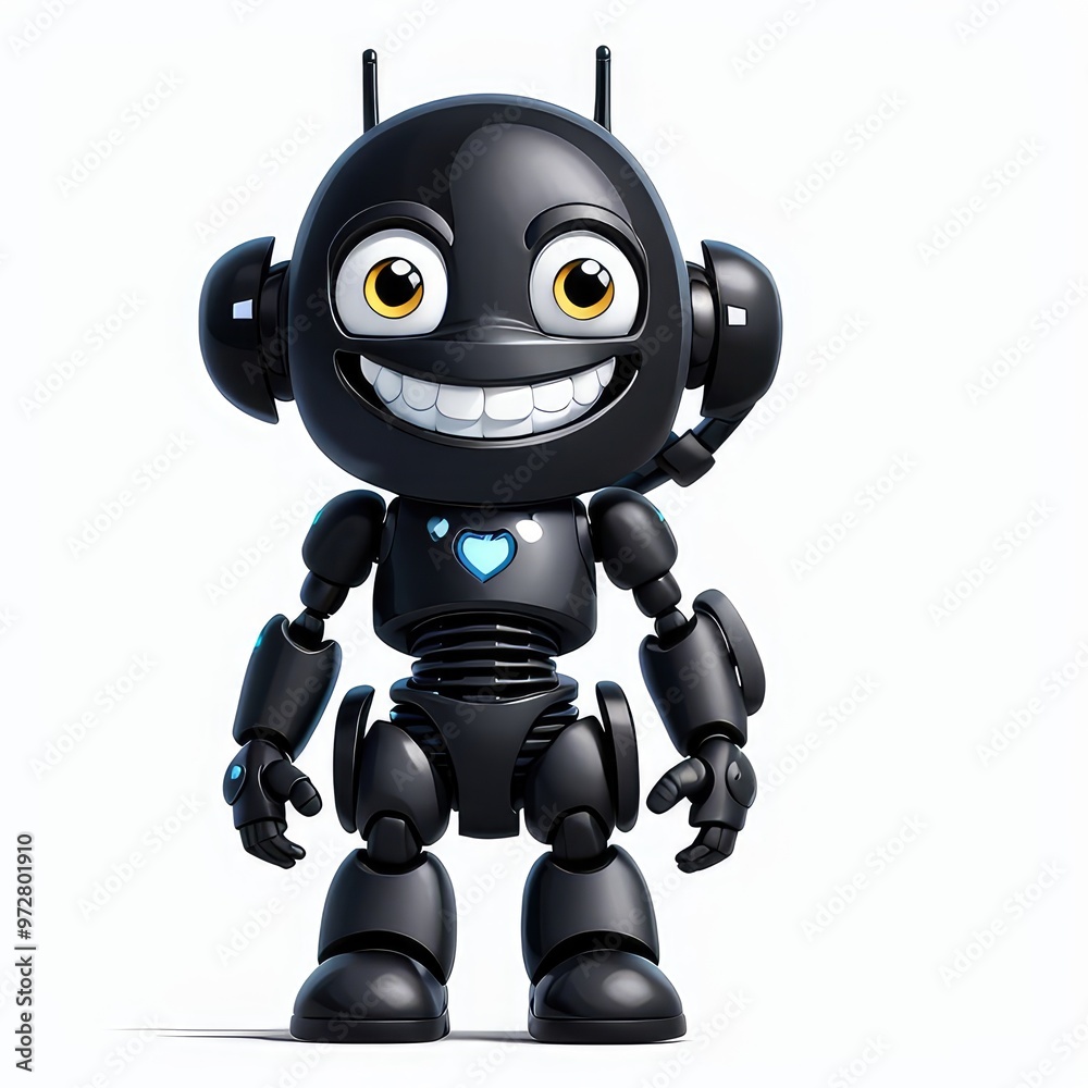 3d render of a robot and person,blue screen robot with headphones,robot with arms,3d render of a robot with sign,screen robot,robot with background