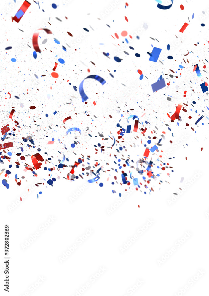Confetti - American national colors. USA Presidents Day, American Labor day, Memorial Day, US election concept. Confetti - American national colors. USA Presidents Day, American Labor day, Memorial Day, US election concept.