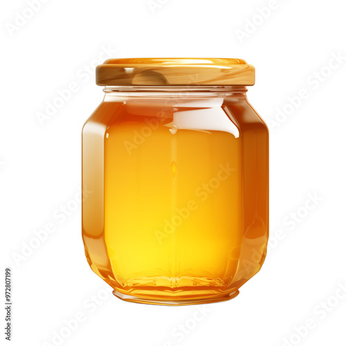 Collection of Closed Honey Jars Isolated