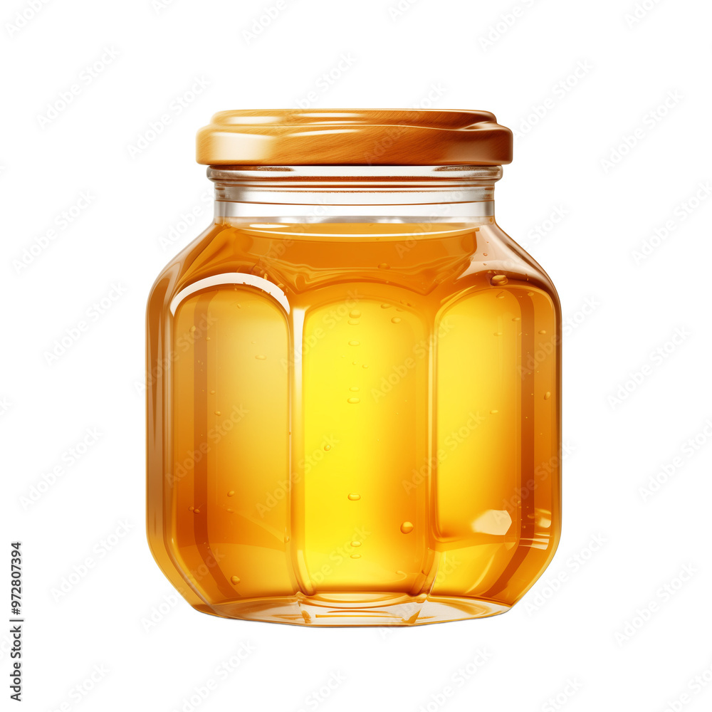 Collection of Closed Honey Jars Isolated Collection of Closed Honey Jars Isolated