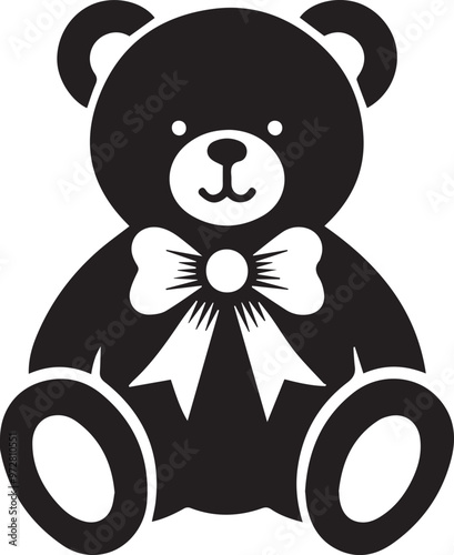 dole panda silhouette vector art icon.