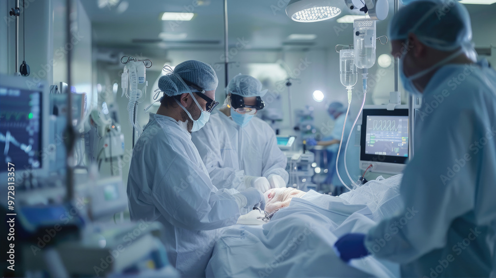 Surgical Team Filmed in Operating Room Surgical Team Filmed in Operating Room