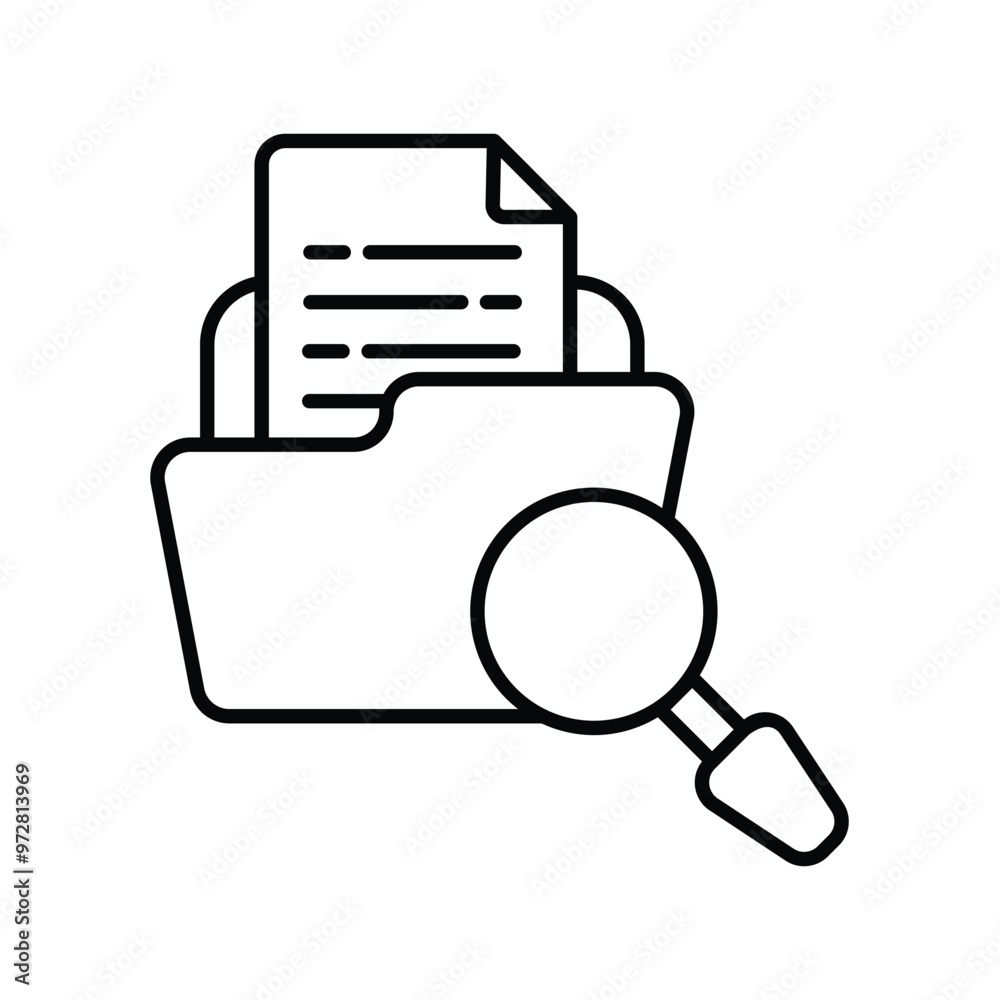 search line icon with white background vector stock illustration search line icon with white background vector stock illustration