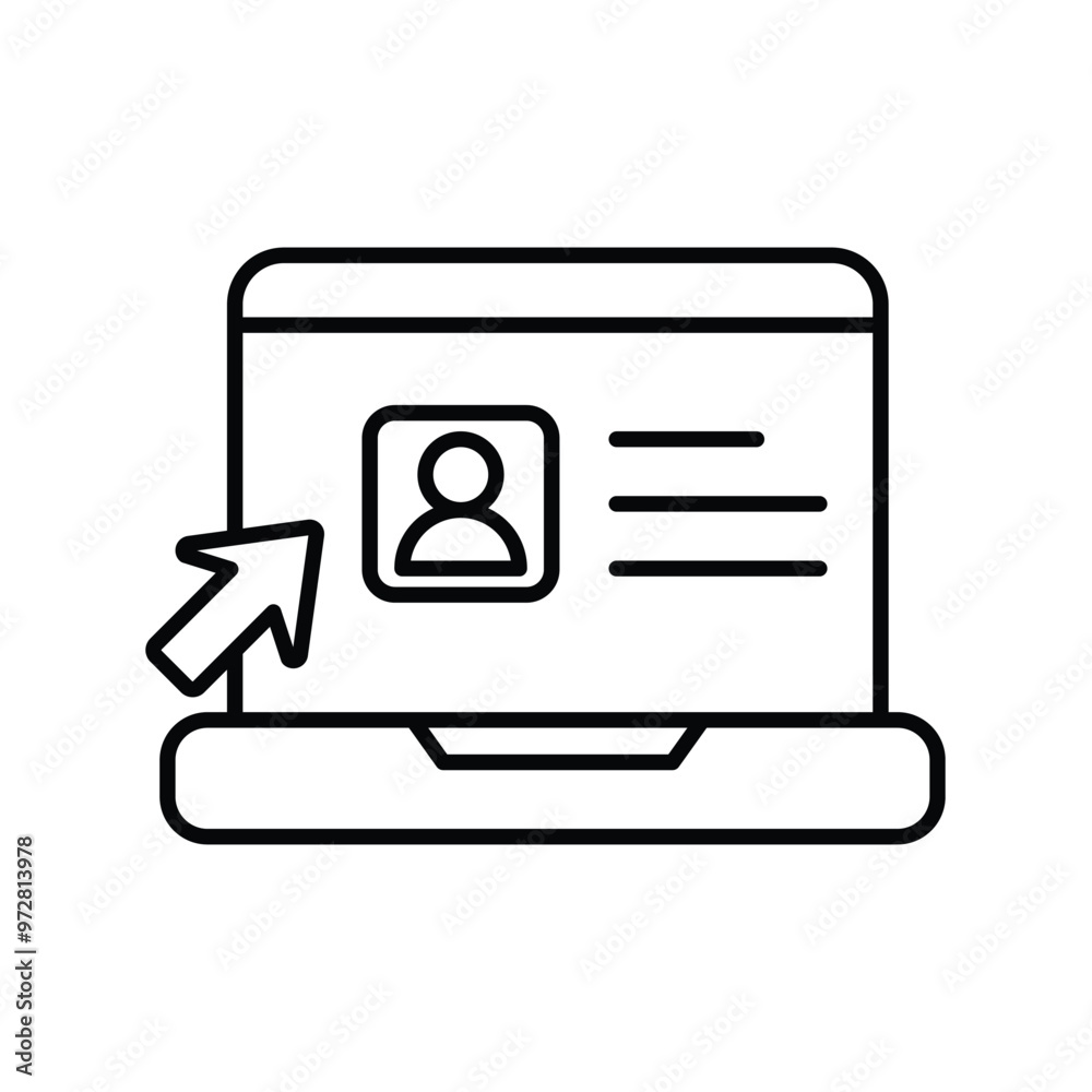 login line icon with white background vector stock illustration login line icon with white background vector stock illustration