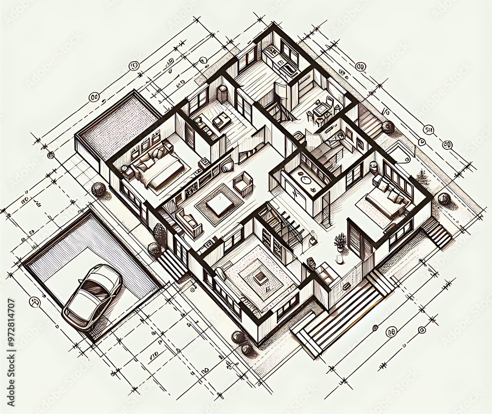 Fototapeta premium floor plan