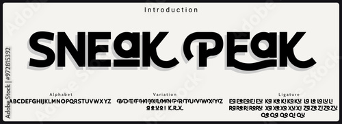 Modern elegant bold vector font. Typography urban style alphabet fonts for fashion, sport, technology, digital, movie, logo design, vector illustration