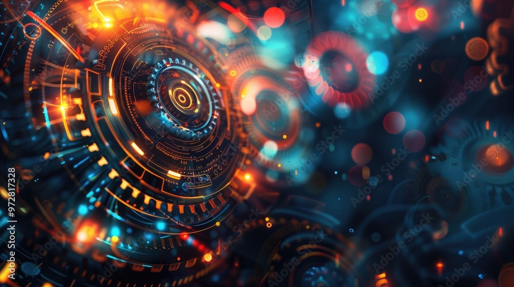 Future artificial intelligence technology concept, abstract minimalist background Future artificial intelligence technology concept, abstract minimalist background
