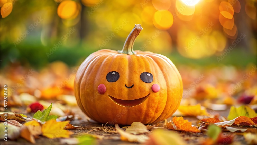 Adorable cute Halloween pumpkin kid Adorable cute Halloween pumpkin kid