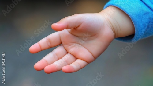 Child with Autism: Showcasing Distinctive Hand Features for Educational Purposes