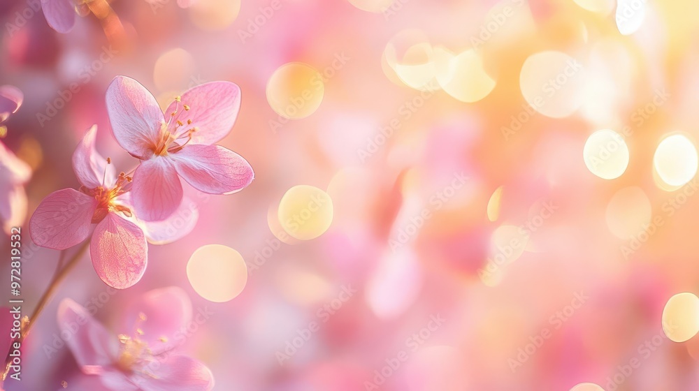 dreamy pink and soft yellow bokeh lights create an ethereal romantic background blurred floral shapes add a touch of nature to the abstract composition dreamy pink and soft yellow bokeh lights create an ethereal romantic background blurred floral shapes add a touch of nature to the abstract composition