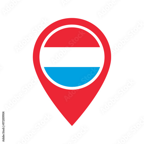 Free Download Luxembourg flag location icon - GFXLoad