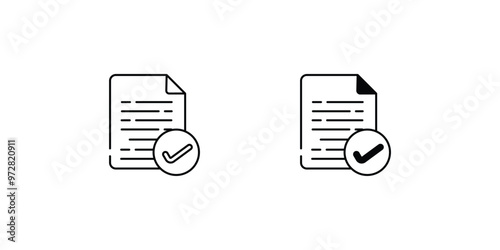 accept set icon with white background vector stock illustration