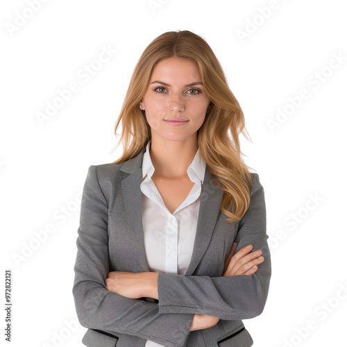 Confident Businesswoman Portrait  Arms Crossed  Professional  Leadership  Success photo