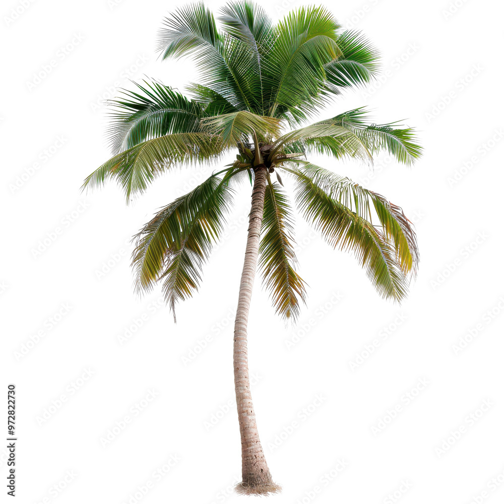Obraz premium Tropical palm tree isolated transparent background