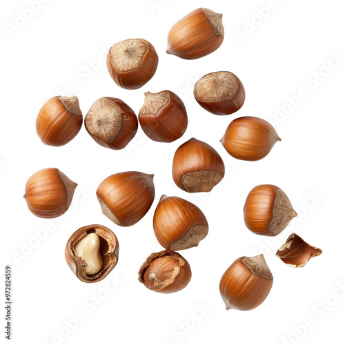 Wallpaper Mural Hazelnuts falling transparent background Torontodigital.ca