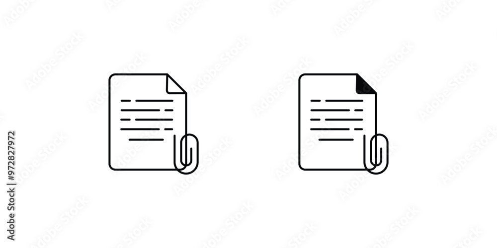 paperclip set icon with white background vector stock illustration paperclip set icon with white background vector stock illustration