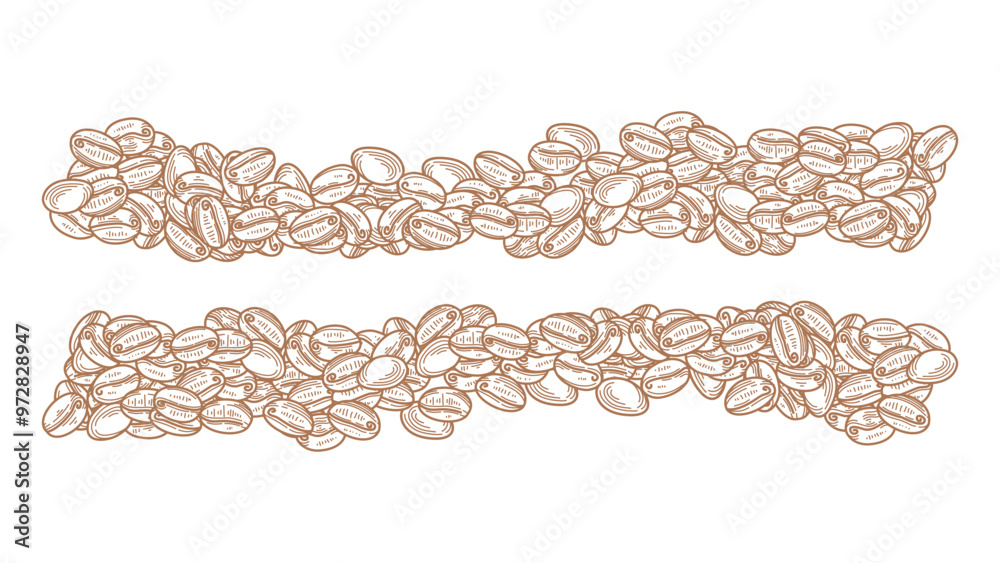 coffee beans background. Coffee beans in frame, border. Coffee beans isolated on a white background. Coffee Beans Illustration for packaging. coffee beans background. Coffee beans in frame, border. Coffee beans isolated on a white background. Coffee Beans Illustration for packaging.