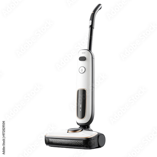 Cordless upright vacuum cleaner with modern design and advanced technology for effective cleaning in homes photo