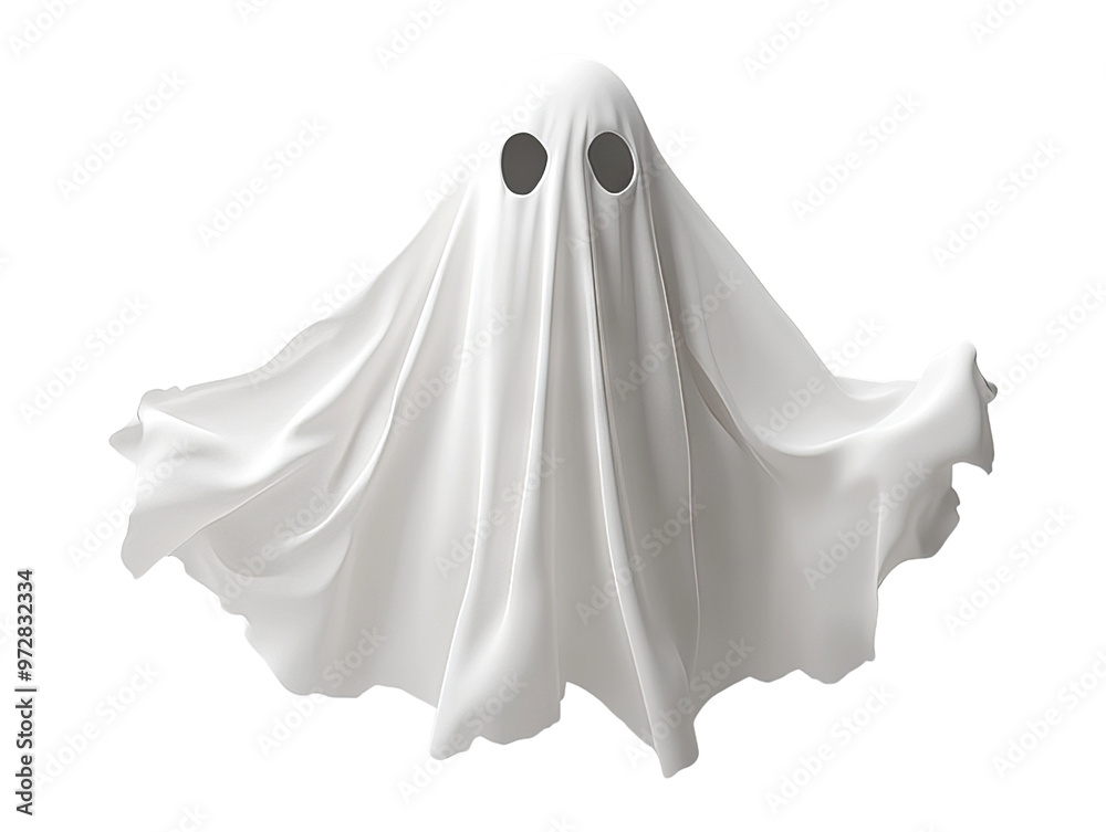A playful white ghost with round eyes, floating gently. Ideal for Halloween or spooky-themed projects. A playful white ghost with round eyes, floating gently. Ideal for Halloween or spooky-themed projects.