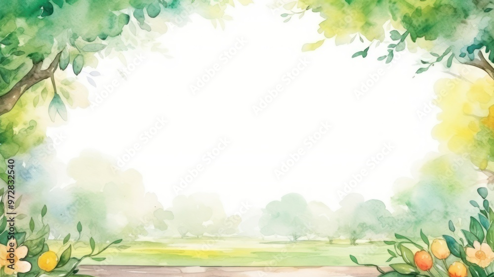 Spring frame background. Copy space. Blank, empty space for text, design. Floral, leaves. Calm, peaceful, beautiful and aesthetic atmosphere Spring frame background. Copy space. Blank, empty space for text, design. Floral, leaves. Calm, peaceful, beautiful and aesthetic atmosphere