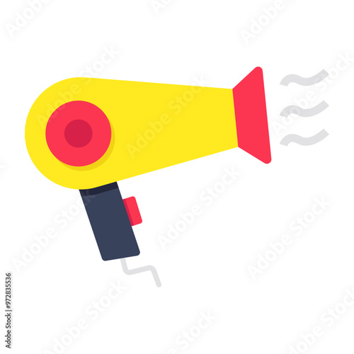 Modern design icon of hair dryer