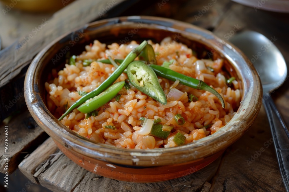 Panta Bhat: Fermented rice served with green chilies and onions Panta Bhat: Fermented rice served with green chilies and onions