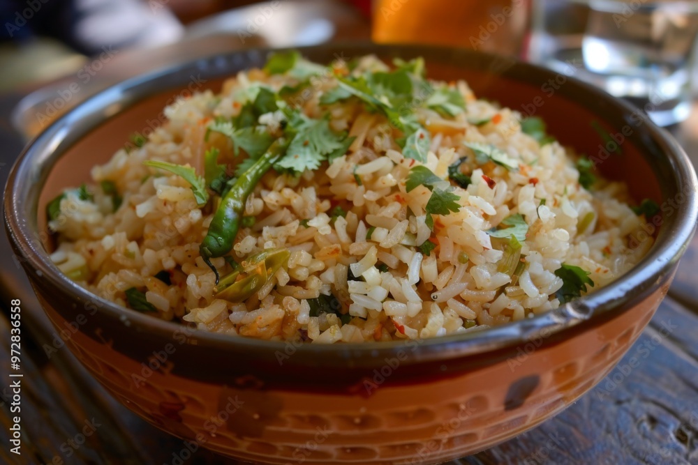 Panta Bhat: Fermented rice served with green chilies and onions Panta Bhat: Fermented rice served with green chilies and onions