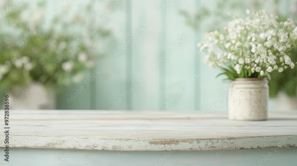 Charming Shabby Chic Podium, front view focus, set against a Nostalgic Vintage Market Background, showcasing delightful product arrangements. Charming Shabby Chic Podium, front view focus, set against a Nostalgic Vintage Market Background, showcasing delightful product arrangements.