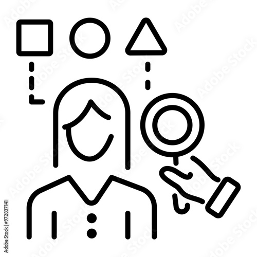 A line style icon of customer ethnography