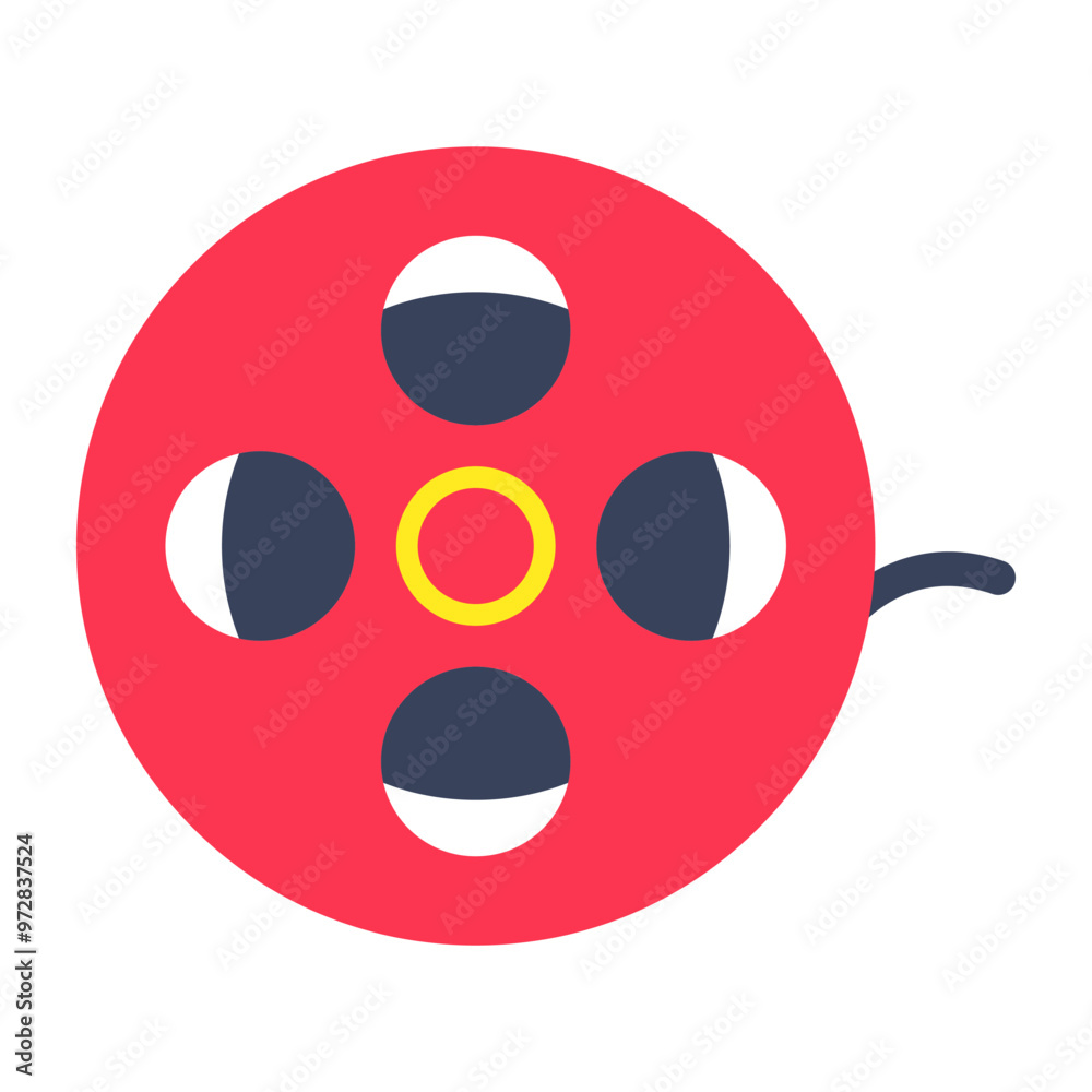 Creative design icon of film reel Creative design icon of film reel