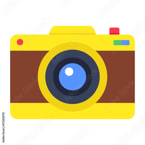 A trendy design icon of camera