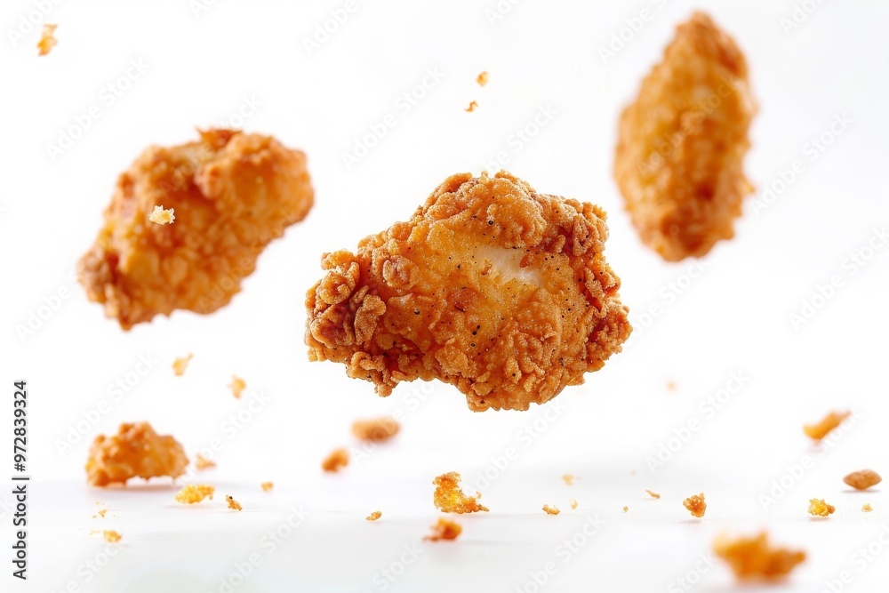 Fried_chicken_nuggets_floating_in_the_air Fried_chicken_nuggets_floating_in_the_air