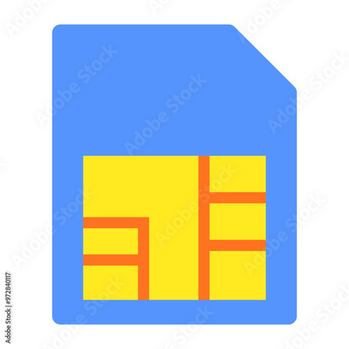 A creative design icon of mobile sim 