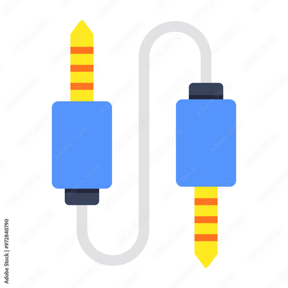 Perfect design icon of audio cable Perfect design icon of audio cable