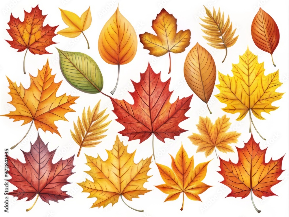 Fall Leaves Clip Art Bundle