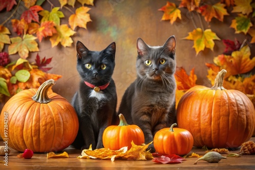 feline friend halloween decorations inspiration photo